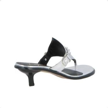 Imagem de Tamanco Feminino Salto Baixo Luiza Barcelos Prata-Feminino