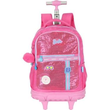 Imagem de Mochila com Rodinha Barbie PINK G C/PAETE - Luxcel
