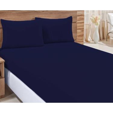 Imagem de Lençol Solteiro Com Elástico 100% Algodão Cama Box Malha 2 Peças - Mal