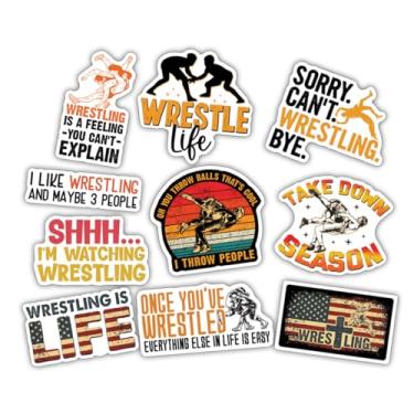 Imagem de Folha de adesivos de luta livre, decalques de vinil engraçados e fofos para lutadores, equipes e treinadores, impermeável, resistente a UV, para laptop, garrafa de água, diário, armário, capa de