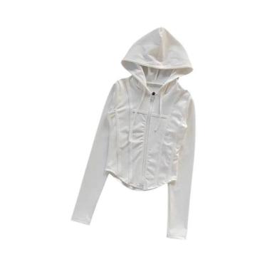 Imagem de Jaqueta Esportiva Feminina Com Capuz De Secagem Rápida, Manga Longa, P