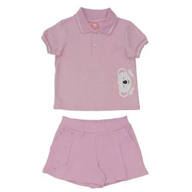 Imagem de Conjunto Curto Lilica Ripilica Blusa Polo e Short Rosa-Feminino