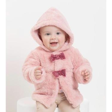 Imagem de Casaco Pelo Forrado Duplo Bebê Menina Inverno Lessa B8891-Feminino
