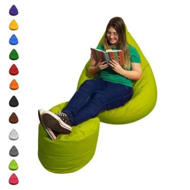 Imagem de Puff Pera Gigante C/ Apoio De Pés Enchimento Material Sintético - Merc