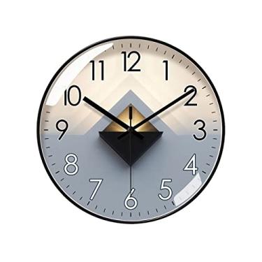Imagem de Relógio moderno silencioso de quartzo de digitalização 25 cm/30 cm/35 cm leve luxo moda decoração relógio de parede relógio de parede (10 polegadas)