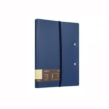 Imagem de Organizador de arquivos A5A4, pasta dobrável, multifuncional, horizontal, pasta de organização, material de escritório (azul)