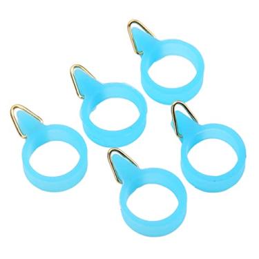 Imagem de Vara de pesca gancho titular de borracha de aço inoxidável isca gancho keeper seguro isca titular para pólo de pesca acessórios 5 pçs conjunto (P (7,8x6,5x2,6cm/3,1x2,6x1 pol.))