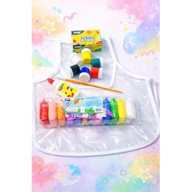 Imagem de Meu Primeiro Kit de Artes - Avental, Tintas, Massa EVA e Pincel
