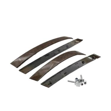 Imagem de 4 pçs e60 e61 frente traseira interior maçaneta da porta guarnição capa substituição Compatível com bmw série 5 m5 2004 2005 2006 51417076297(Walnut-4PCS)