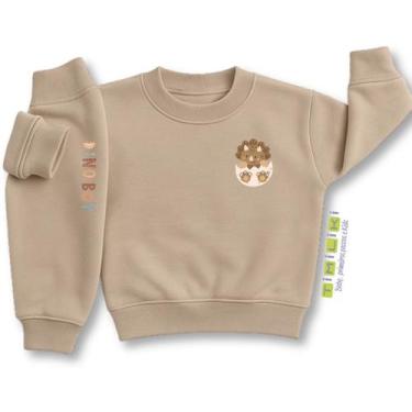 Imagem de Conjunto de Moletom Infantil Flanelado de Frio Unissex Roupa de Invern