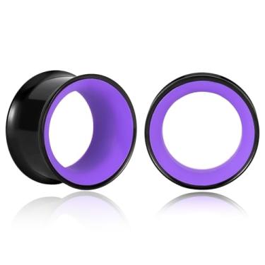 Imagem de Maxbott Ear Gauges 2G (6 mm)-1" (25 mm) Oco 316L alargador duplo alargador alargador alargador piercing corporal Joia para mulheres e homens, 12mm(1/2"), Aço inoxidável, Sem Pedra Preciosa