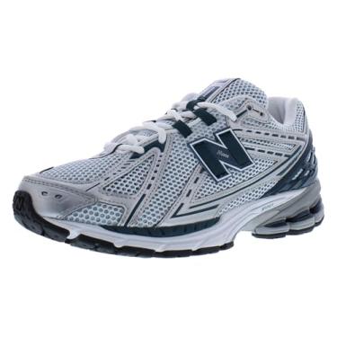 Imagem de New Balance Tênis infantil 574 V1 com cadarço, Verde-azulado/prata, 38 BR