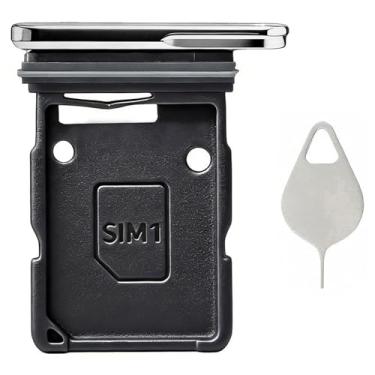 Imagem de Ubrokeifixit Suporte para bandeja de cartão SIM único Galaxy A56 5G A566U1 para Samsung Galaxy A56 5G SM-A566U A566W A566U1 A566E A566B (A566U-cinza claro)