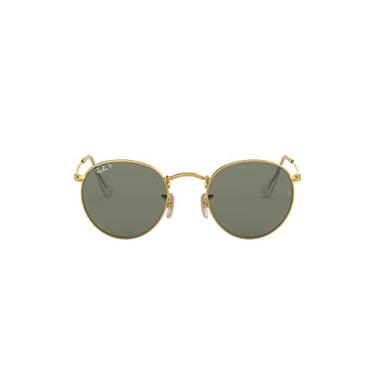 Imagem de Óculos de Sol Ray-Ban Polarizado Round Metal 0RB3447 001/58 Tam 50 / Ouro - Lentes Verde