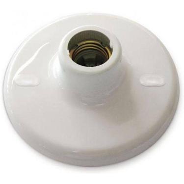 Imagem de Plafon Pvc Branco C/Soquete Porcelana E27