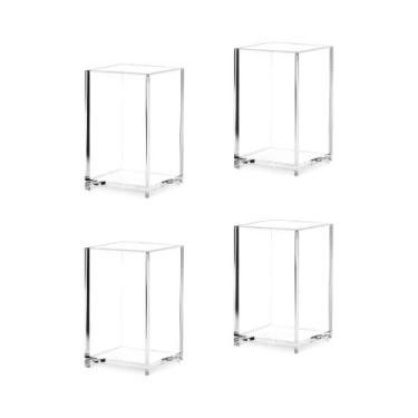 Imagem de Suporte De Canetas Em Acrílico Transparente Para Mesa, Organizador De 