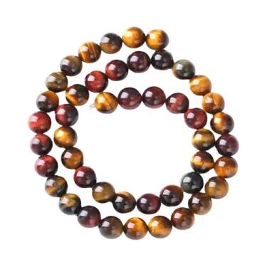 Imagem de Contas Soltas Redondas De Pedra Natural Olho De Tigre 6/8/10mm Qualida