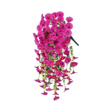 Imagem de Guirlanda De Glória Da Manhã Artificial Resistente a UV, Flores Falsas