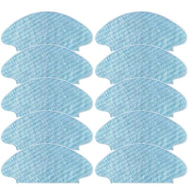 Imagem de BEIDUOYANG 10 peças de panos de microfibra para X-Plorer Série 20 40/ISWEEP robô aspirador de pó lavável panos de microfibra para limpeza reutilizável