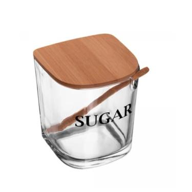 Imagem de Açucareiro em Cristal com Tampa e Colher em bambu Sugar 250ml