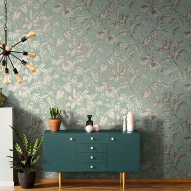 Imagem de Papel de Parede Jackie Folhagem Verde 6818-50