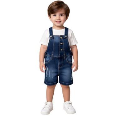 Imagem de Macacão Jardineira Infantil de Menino Macaquinho Masculino Kids - Ewg 