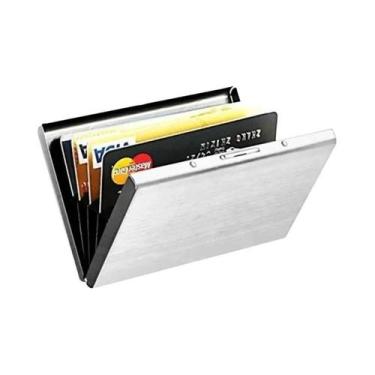 Imagem de Porta-cartões De Crédito Minimalista Masculino Com RFID, Carteira De A