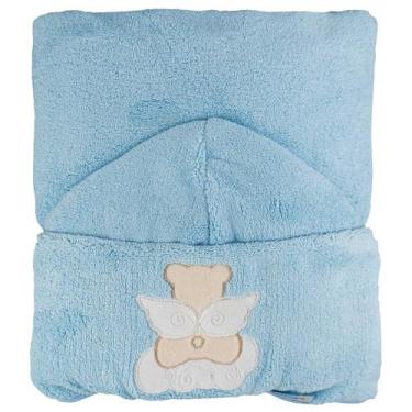 Imagem de Toalha de Banho para Bebê 70cm x 90cm Baby Joy, anjinho azul