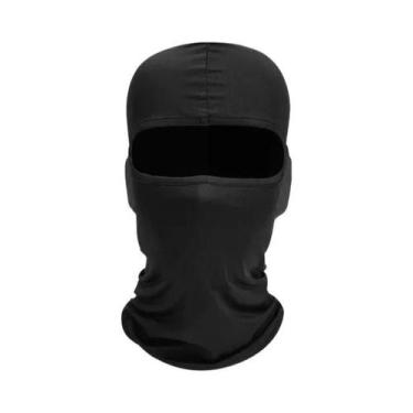 Imagem de Máscara De Esqui Masculina De Rosto Inteiro Preta Balaclava Protetor D