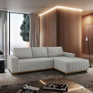 Imagem de Sofá Boreal De 200cm B25 Chaise Lado Direito Meu Sofá Online B026 Veludo Prata