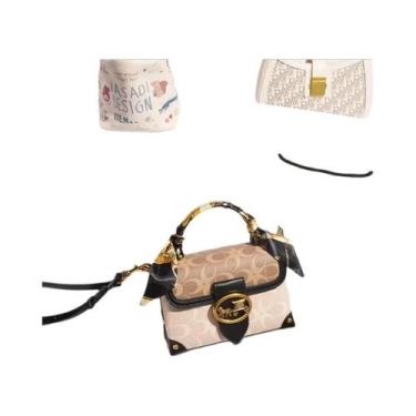 Imagem de Bolsa Feminina Pequena De Cores Contrastantes, Minimalista E Fashion, 