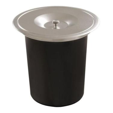Imagem de Lixeira Pia Embutir 8 Litros Tampa Inox Escovado - Kzi - Kazalinda