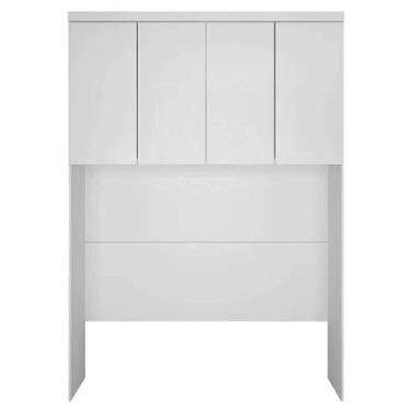 Imagem de Guarda Roupa Rizon Módulo Aéreo Queen 4 Portas Novo Horizonte Cor Bran