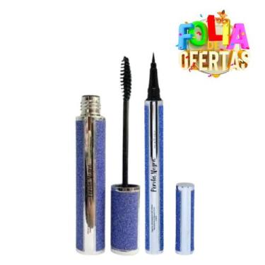 Imagem de Kit Máscara Cilios +Caneta Delineadora Pérola Negra Mia Make