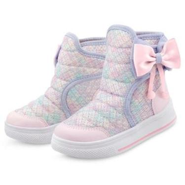 Imagem de Bota Infantil Esportiva Menina Cano Alto Feminina Rosa Gatatuya-Feminino