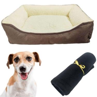 Imagem de Cama Confort M Luxo Para Cães E Gatos Com Manta Soft 90X75 - Dog Cat S