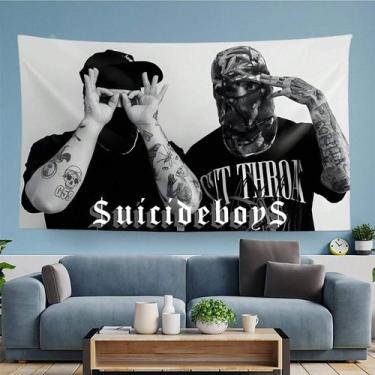 Imagem de Tapeçaria para pendurar na parede Suicideboys Street Art 100x150cm - t