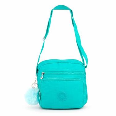 Imagem de Bolsa Transversal Feminina Compacta Pequena Alça Ajustável Chaveiro Zí