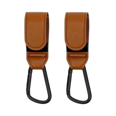 Imagem de Ganchos Para Carrinho De Bebê Em Couro PU, Organizador Para Bolsa De F