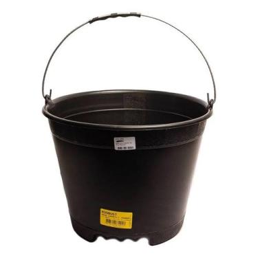 Imagem de Balde 12 Lt Multiúso Plástico Preto C/ Pegador de Mão - Polix