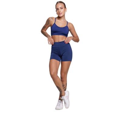 Imagem de Conjunto Fitness Feminino Vekyo – Top Alça Fina Sem Bojo + Short Suplex para Academia e Treino-Feminino