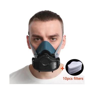 Imagem de Máscara Respiratória De Silicone À Prova De Poeira Para Pintura Em Spr