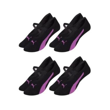 Imagem de Kit Com 4 Pares De Meias Sapatilha Antiderrapante Para Pilates - Selen