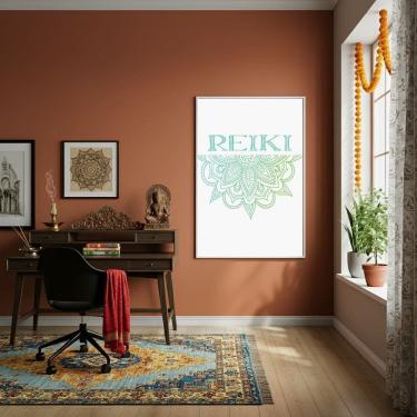 Imagem de Quadro Decorativo Reiki e Mandala - 70x50cm