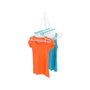 Imagem de Varal Fácil Com 8 Cabides Portátil Resistente Apartamento - Maxeb, Bra