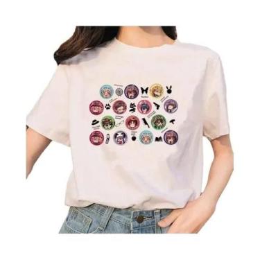 Imagem de Camiseta Feminina Bungou Stray Dogs Anime Harajuku Casual Com Gola O E