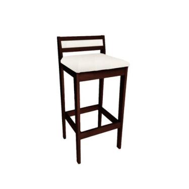 Imagem de Banqueta Baixa 70cm para Bancada Assento Estofado em Sintetico Cecilia