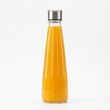 Imagem de Garrafa De Vidro Redonda 750ml Vidro Texturizado Elegancia Quartos Hos