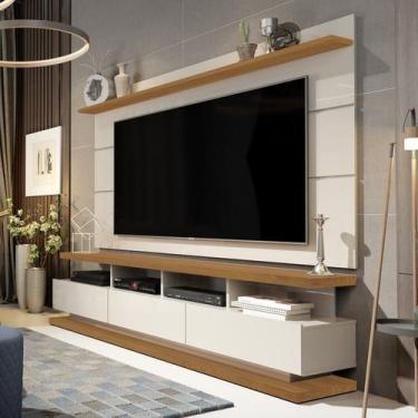 Imagem de Rack com Painel para TV até 72 Polegadas MDF 180cmx190cm Vivare com Ro