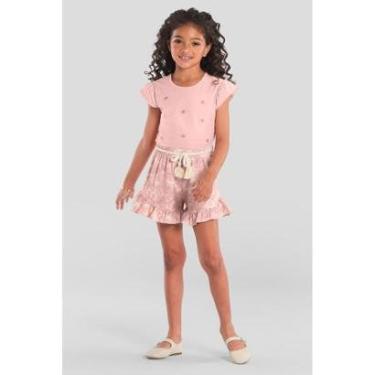 Imagem de Conjunto infantil menina com florzinhas Mundi-Feminino